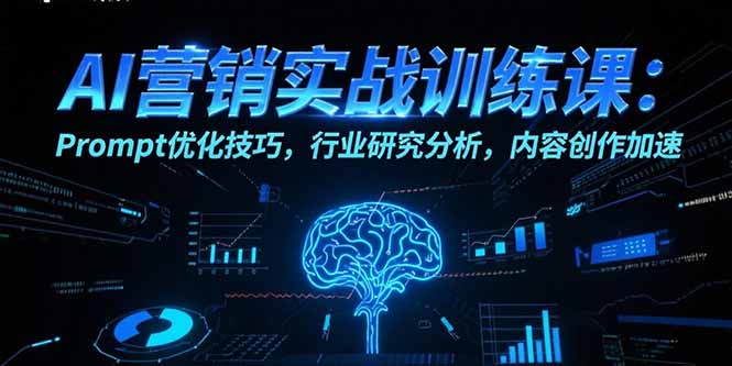 AI营销实战训练课：Prompt优化技巧，行业研究分析，内容创作加速好创网-专注优质VIP网课 网络创业落地实操课程资源分享 – 每天更新_高质量项目输出好创网