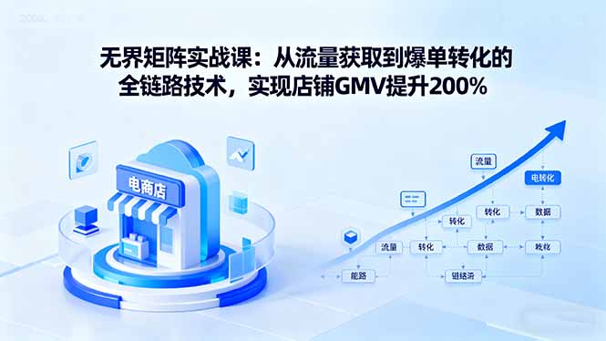无界矩阵实战课:从流量获取到爆单转化的全链路技术,实现店铺GMV提升200%好创网-专注优质VIP网课 网络创业落地实操课程资源分享 – 每天更新_高质量项目输出好创网