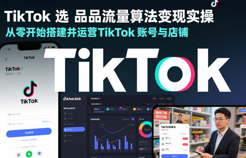 TikTok选品流量算法变现实操，从零开始搭建并运营TikTok账号与店铺好创网-专注优质VIP网课 网络创业落地实操课程资源分享 – 每天更新_高质量项目输出好创网