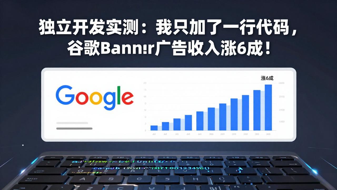 付费文章：独立开发实测：我只加了一行代码，谷歌Banner广告收入涨6成！好创网-专注优质VIP网课 网络创业落地实操课程资源分享 – 每天更新_高质量项目输出好创网