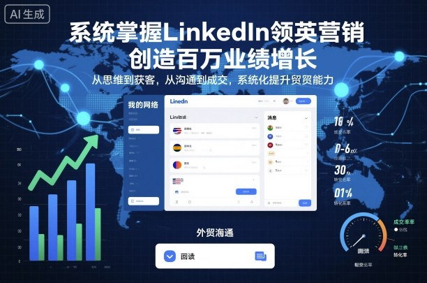 系统掌握LinkedIn领英营销，创造百万业绩增长，从思维到获客，从沟通到成交，系统化提升外贸能力好创网-专注优质VIP网课 网络创业落地实操课程资源分享 – 每天更新_高质量项目输出好创网