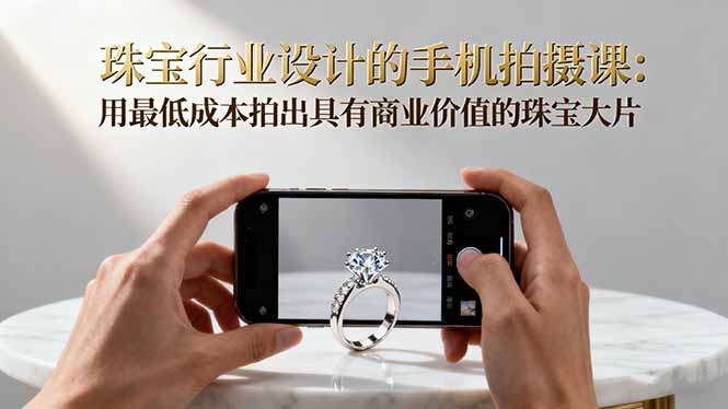 珠宝行业设计的手机拍摄课：用最低成本拍出具有商业价值的珠宝大片！好创网-专注优质VIP网课 网络创业落地实操课程资源分享 – 每天更新_高质量项目输出好创网