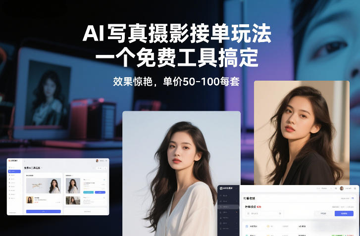 AI写真摄影接单玩法，一个免费工具搞定，效果惊艳，单价50-100每套好创网-专注优质VIP网课 网络创业落地实操课程资源分享 – 每天更新_高质量项目输出好创网