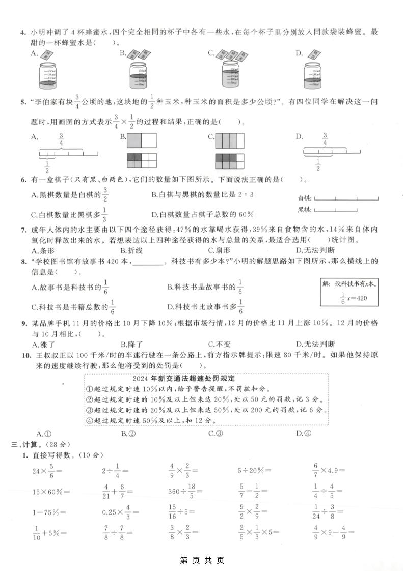 六年级上数学期末拔尖测试卷1《人教版》好创网-专注优质VIP网课 网络创业落地实操课程资源分享 – 每天更新_高质量项目输出好创网