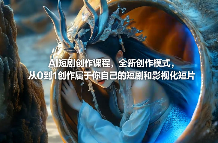 AI短剧创作课程，全新创作模式，从0到1创作属于你自己的短剧和影视化短片好创网-专注优质VIP网课 网络创业落地实操课程资源分享 – 每天更新_高质量项目输出好创网