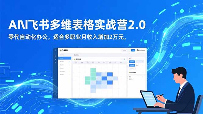 AI+飞书多维表格实战营2.0:零代码自动化办公,适合多职业月收入增加2万元好创网-专注优质VIP网课 网络创业落地实操课程资源分享 – 每天更新_高质量项目输出好创网