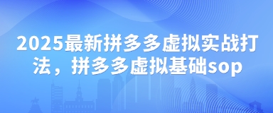 2025最新拼多多虚拟实战打法，拼多多虚拟基础sop好创网-专注优质VIP网课 网络创业落地实操课程资源分享 – 每天更新_高质量项目输出好创网