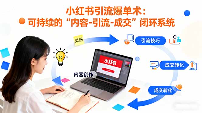 小红书引流爆单术:构建一套低成本 可持续的“内容-引流-成交”闭环系统好创网-专注优质VIP网课 网络创业落地实操课程资源分享 – 每天更新_高质量项目输出好创网