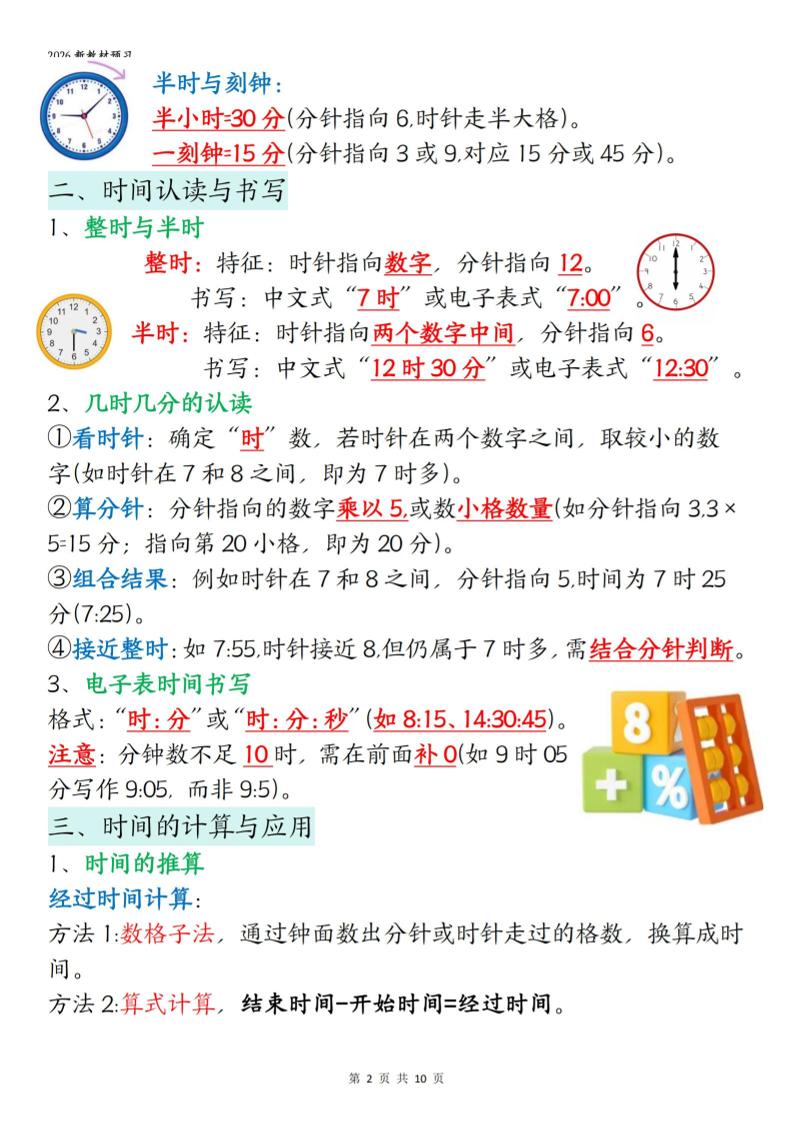 26春二下数学寒假预习知识点汇总10页好创网-专注优质VIP网课 网络创业落地实操课程资源分享 – 每天更新_高质量项目输出好创网