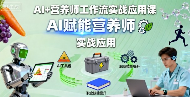 AI+营养师工作流实战应用课，AI赋能营养师好创网-专注优质VIP网课 网络创业落地实操课程资源分享 – 每天更新_高质量项目输出好创网