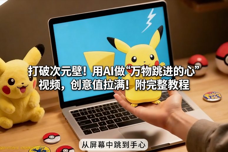 打破次元壁！用AI做【万物跳进手心】视频，创意值拉满！附完整教程好创网-专注优质VIP网课 网络创业落地实操课程资源分享 – 每天更新_高质量项目输出好创网
