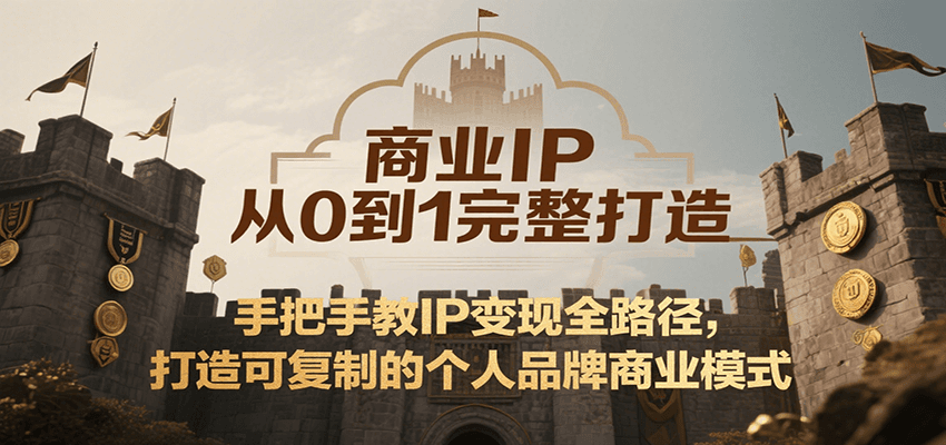 商业IP从0到1完整打造,手把手教IP变现全路径,打造可复制的个人品牌商业模式好创网-专注优质VIP网课 网络创业落地实操课程资源分享 – 每天更新_高质量项目输出好创网
