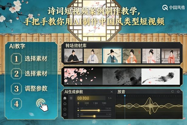 古诗词短视频案例制作教学，手把手教你用AI制作中国风类型短视频好创网-专注优质VIP网课 网络创业落地实操课程资源分享 – 每天更新_高质量项目输出好创网