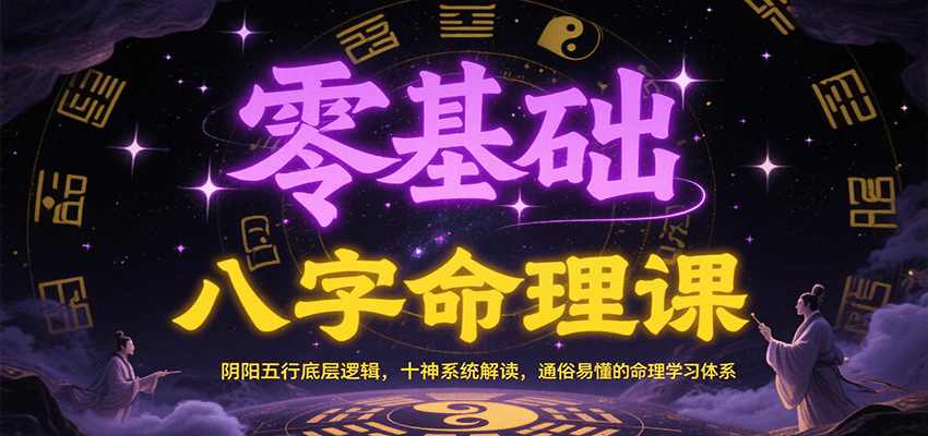 零基础八字命理课:阴阳五行底层逻辑,十神系统解读,通俗易懂的命理学习体系好创网-专注优质VIP网课 网络创业落地实操课程资源分享 – 每天更新_高质量项目输出好创网