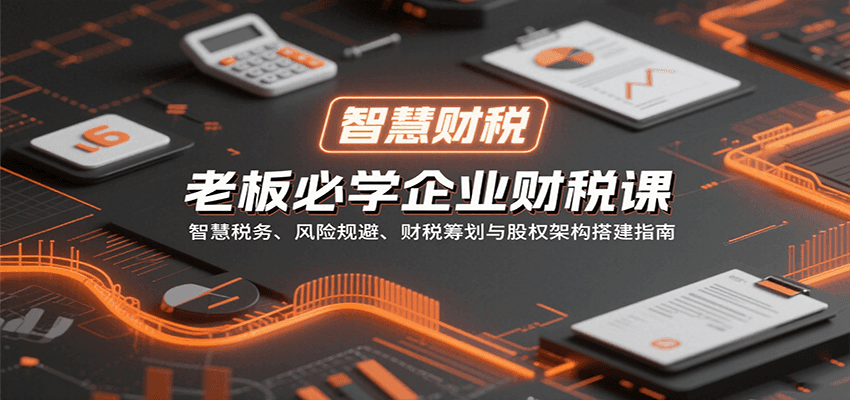 老板必学企业财税课：智慧税务、风险规避、财税筹划与股权架构搭建指南好创网-专注优质VIP网课 网络创业落地实操课程资源分享 – 每天更新_高质量项目输出好创网