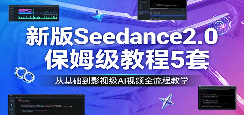 新版Seedance2.0保姆级教程5套：从基础到影视级AI视频全流程教学好创网-专注优质VIP网课 网络创业落地实操课程资源分享 – 每天更新_高质量项目输出好创网