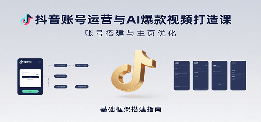 抖音账号运营与AI爆款视频打造课:含账号搭建、运营及多种AI特效视频制作方法好创网-专注优质VIP网课 网络创业落地实操课程资源分享 – 每天更新_高质量项目输出好创网