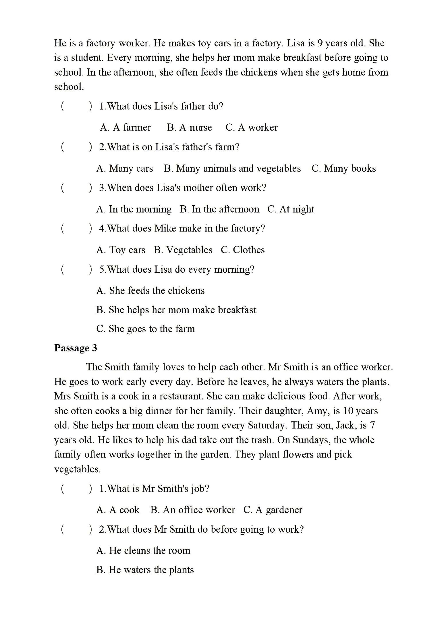 四年级上英语阅读理解重难点专项练习《PEP版》好创网-专注优质VIP网课 网络创业落地实操课程资源分享 – 每天更新_高质量项目输出好创网