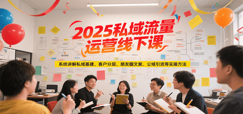 2025私域流量运营线下课,系统讲解私域基建/客户分层/朋友圈文案/公域引流等实操方法好创网-专注优质VIP网课 网络创业落地实操课程资源分享 – 每天更新_高质量项目输出好创网