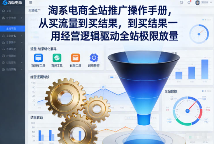淘系电商全站推广操作手册，从买流量到买结果一用经营逻辑驱动全站极限放量好创网-专注优质VIP网课 网络创业落地实操课程资源分享 – 每天更新_高质量项目输出好创网