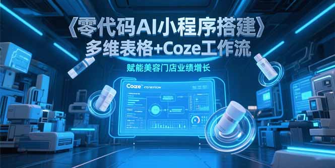 零代码AI小程序搭建，多维表格+Coze工作流，赋能美容门店业绩增长好创网-专注优质VIP网课 网络创业落地实操课程资源分享 – 每天更新_高质量项目输出好创网
