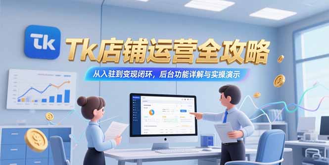 Tk店铺运营全攻略,从入驻到变现闭环,后台功能详解与实操演示好创网-专注优质VIP网课 网络创业落地实操课程资源分享 – 每天更新_高质量项目输出好创网