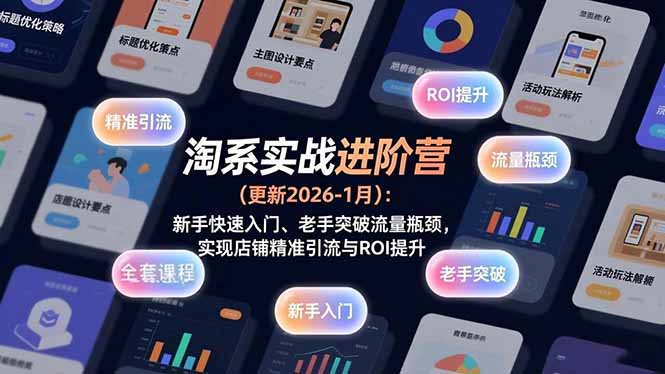 淘系实战进阶营(更新2026-1月好创网-专注优质VIP网课 网络创业落地实操课程资源分享 – 每天更新_高质量项目输出好创网