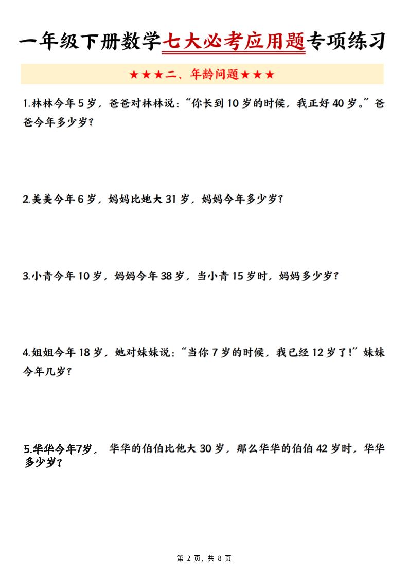 新一下数学七大必考应用题专项练习（含答案8页）好创网-专注优质VIP网课 网络创业落地实操课程资源分享 – 每天更新_高质量项目输出好创网