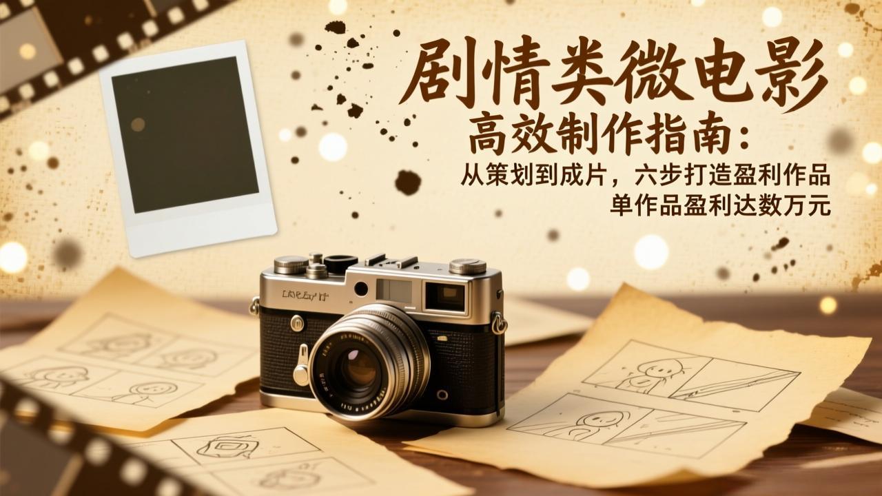 剧情类微电影高效制作指南：从策划到成片，六步打造盈利作品，单作品盈利达数万元好创网-专注优质VIP网课 网络创业落地实操课程资源分享 – 每天更新_高质量项目输出好创网