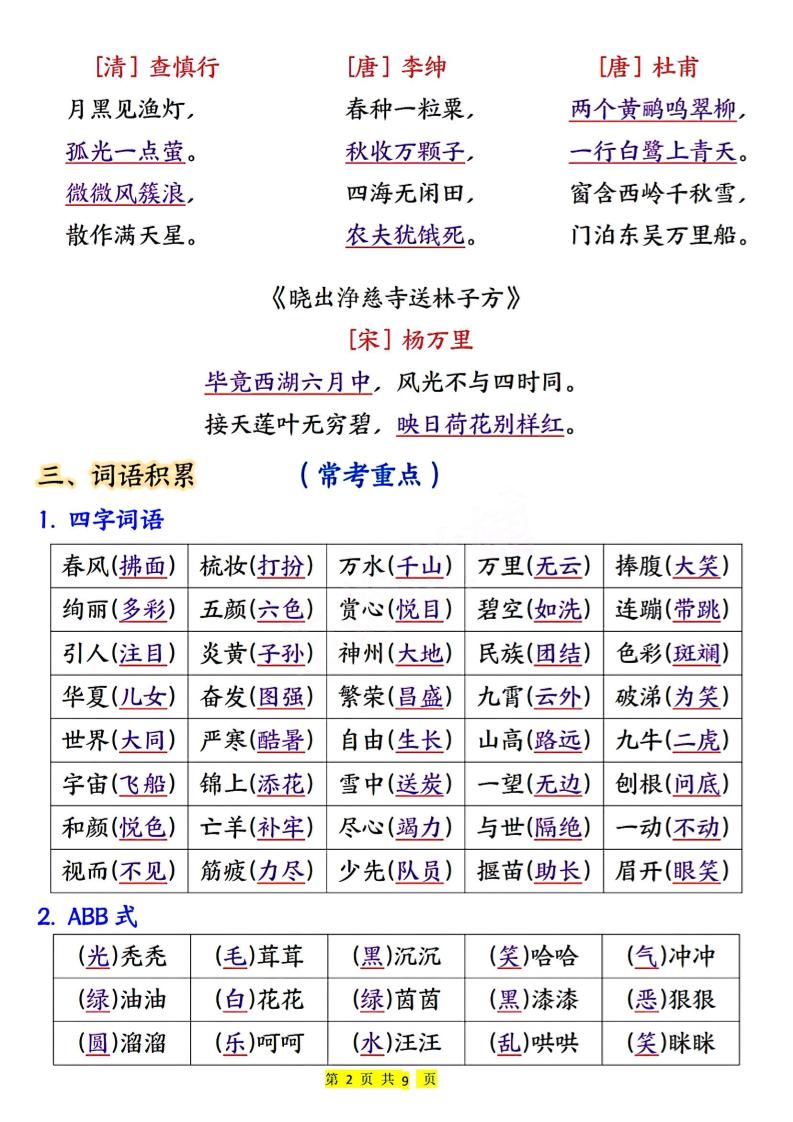 二下语文期末考试全册高频考点好创网-专注优质VIP网课 网络创业落地实操课程资源分享 – 每天更新_高质量项目输出好创网