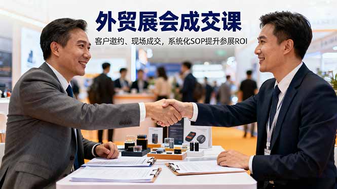 外贸展会成交课,含目标制定、客户邀约、现场成交,系统化SOP提升参展ROI好创网-专注优质VIP网课 网络创业落地实操课程资源分享 – 每天更新_高质量项目输出好创网