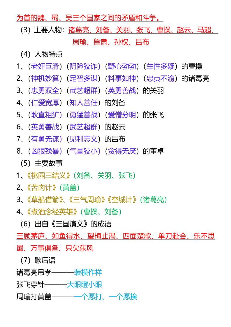 【2025秋新版】五年级语文必考四大名著拓展知识点-五上语文好创网-专注优质VIP网课 网络创业落地实操课程资源分享 – 每天更新_高质量项目输出好创网