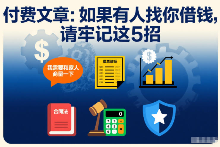 付费文章：如果有人找你借钱，请牢记这5招好创网-专注优质VIP网课 网络创业落地实操课程资源分享 – 每天更新_高质量项目输出好创网