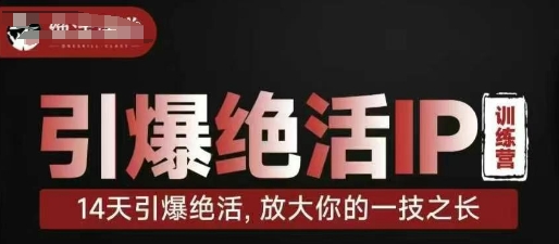 引爆绝活IP训练营，14天引爆绝活，放大你的一技之长好创网-专注优质VIP网课 网络创业落地实操课程资源分享 – 每天更新_高质量项目输出好创网