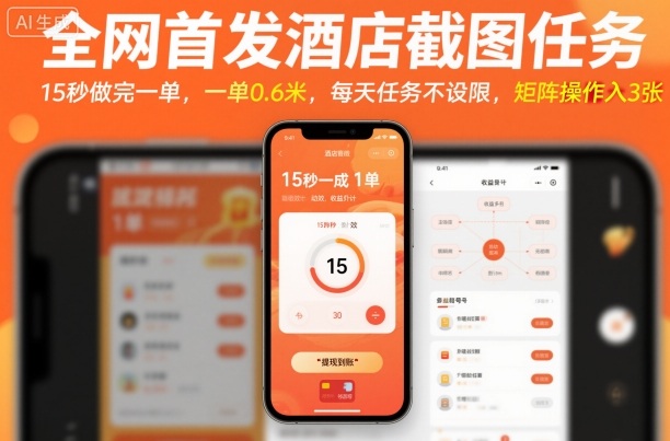 全网首发酒店截图任务,15秒做完一单,一单0.6米,每天任务不设限,矩阵操作日入3张【揭秘】好创网-专注优质VIP网课 网络创业落地实操课程资源分享 – 每天更新_高质量项目输出好创网