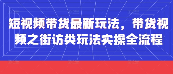 短视频带货最新玩法，带货视频之街访类玩法实操全流程好创网-专注优质VIP网课 网络创业落地实操课程资源分享 – 每天更新_高质量项目输出好创网