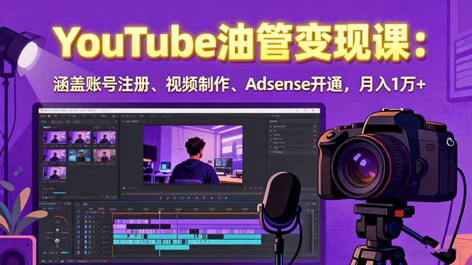 2025YouTube油管变现课：涵盖账号注册、视频制作、Adsense开通，月入1万+好创网-专注优质VIP网课 网络创业落地实操课程资源分享 – 每天更新_高质量项目输出好创网