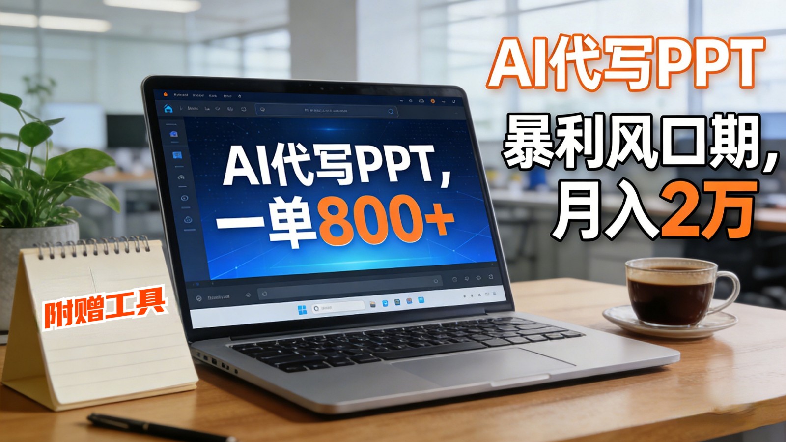 AI 代写做 PPT!一单狂赚 800+,风口期月入 2 万(工具 + 提示词直接送)好创网-专注优质VIP网课 网络创业落地实操课程资源分享 – 每天更新_高质量项目输出好创网