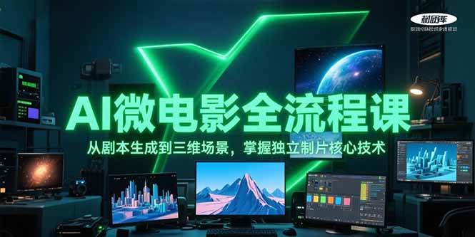 AI微电影全流程课，从剧本生成到三维场景，掌握独立制片核心技术好创网-专注优质VIP网课 网络创业落地实操课程资源分享 – 每天更新_高质量项目输出好创网