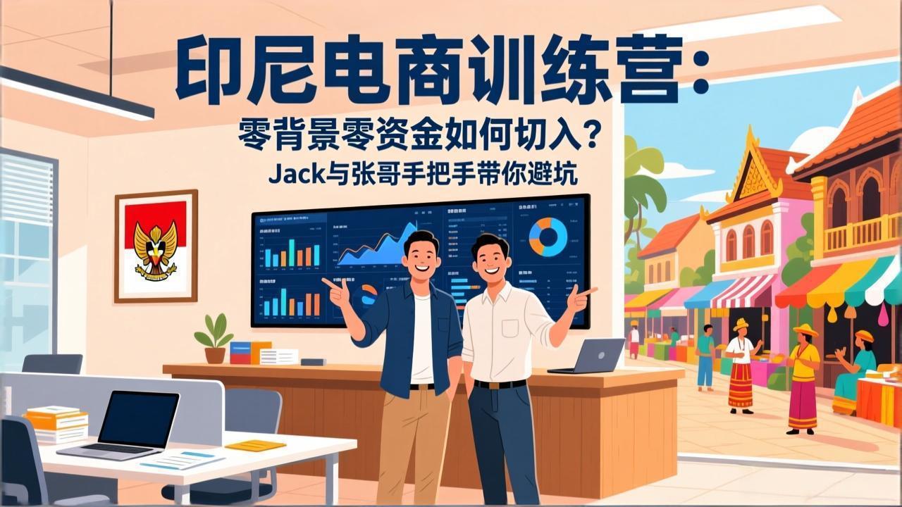 印尼电商训练营：零背景零资金如何切入？Jack与张哥手把手带你避坑好创网-专注优质VIP网课 网络创业落地实操课程资源分享 – 每天更新_高质量项目输出好创网