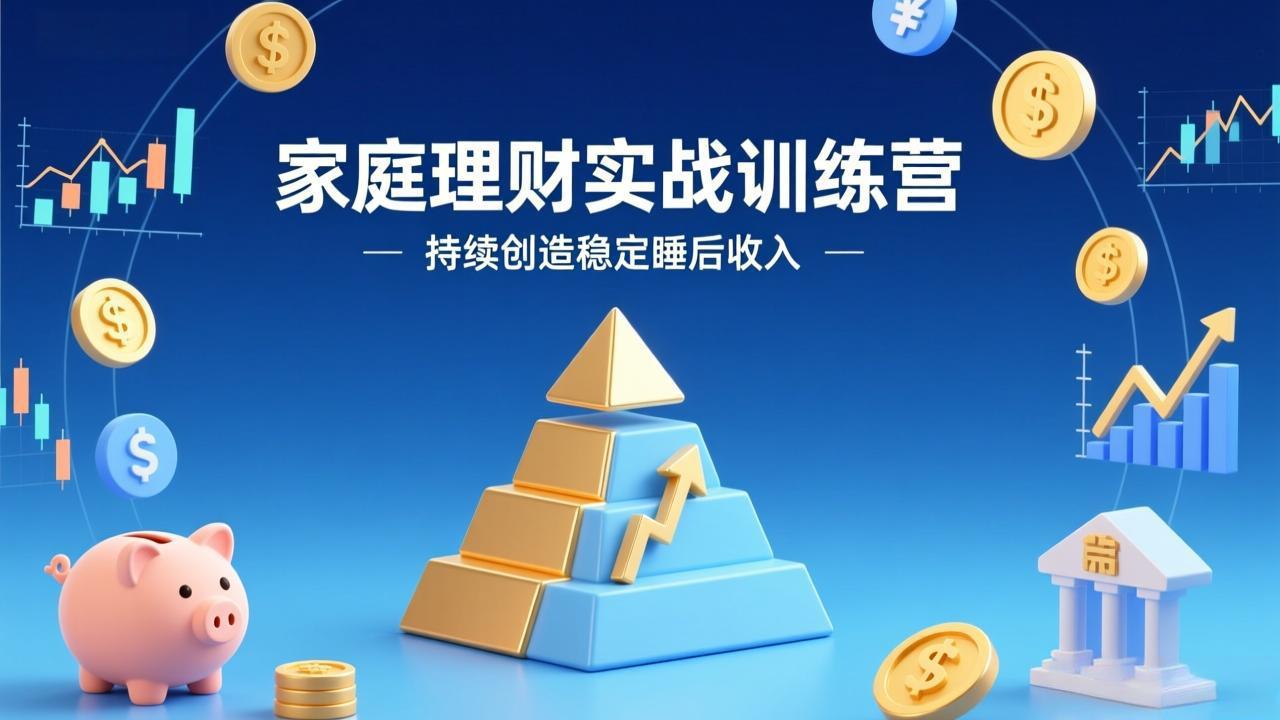 家庭理财实战训练营：从0到1建体系，三阶进阶层层递进，助你持续创造稳定睡后收入好创网-专注优质VIP网课 网络创业落地实操课程资源分享 – 每天更新_高质量项目输出好创网