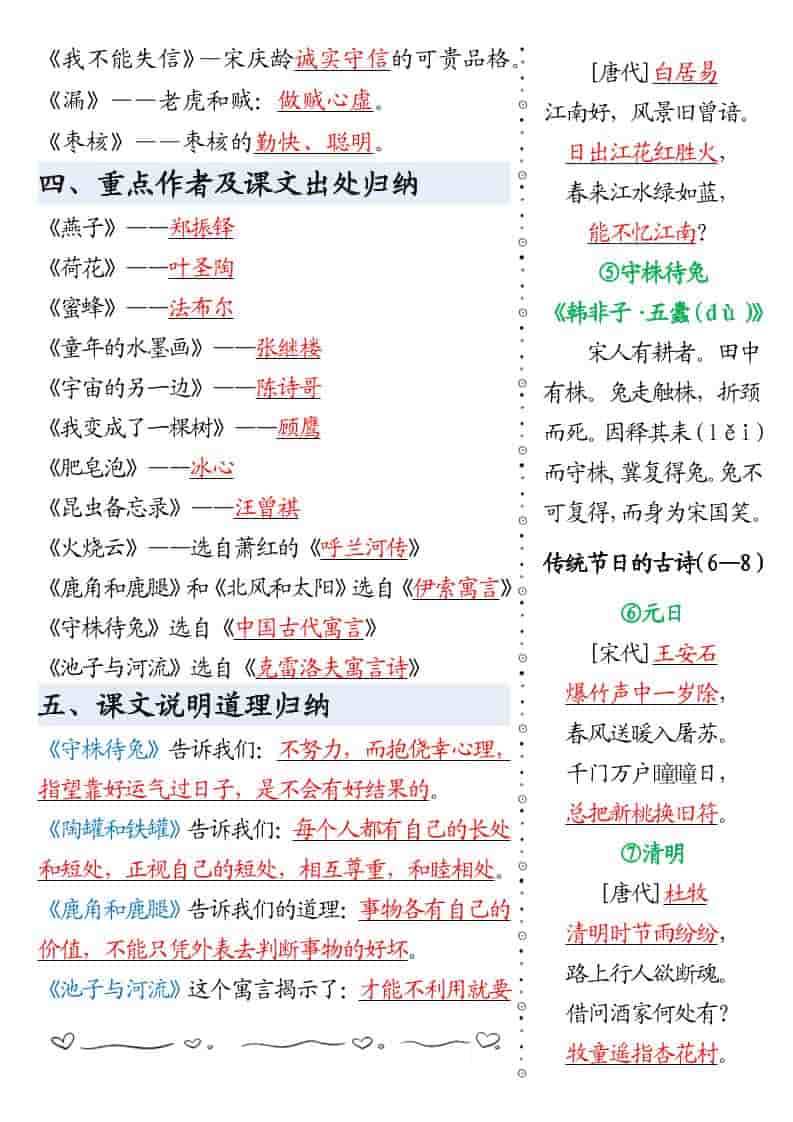 三年级下语文寒假预习必背知识点汇总好创网-专注优质VIP网课 网络创业落地实操课程资源分享 – 每天更新_高质量项目输出好创网