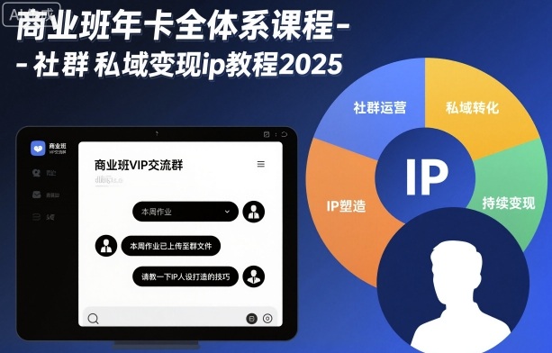 商业班年卡全体系课程-社群私域变现ip教程2025好创网-专注优质VIP网课 网络创业落地实操课程资源分享 – 每天更新_高质量项目输出好创网