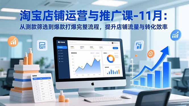 淘宝店铺运营与推广课-11月：从测款筛选到爆款打爆完整流程，提升店铺流量与转化效率好创网-专注优质VIP网课 网络创业落地实操课程资源分享 – 每天更新_高质量项目输出好创网