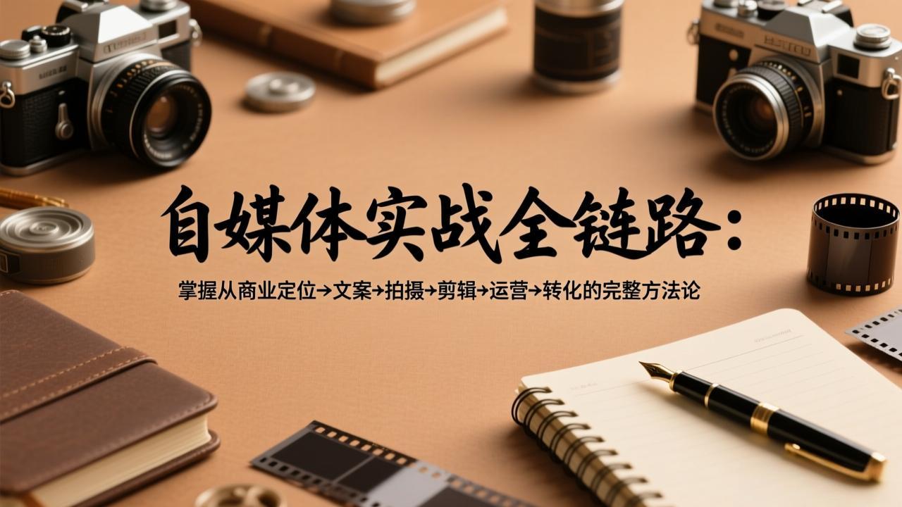 自媒体实战全链路：掌握从商业定位→文案→拍摄→剪辑→运营→转化的完整方法论好创网-专注优质VIP网课 网络创业落地实操课程资源分享 – 每天更新_高质量项目输出好创网