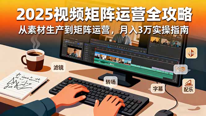 2025短视频矩阵运营全攻略:从素材生产到矩阵运营,月入3万实操指南好创网-专注优质VIP网课 网络创业落地实操课程资源分享 – 每天更新_高质量项目输出好创网