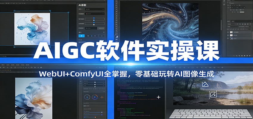 AIGC软件实操课：WebUI+ComfyUI全掌握，零基础玩转AI图像生成好创网-专注优质VIP网课 网络创业落地实操课程资源分享 – 每天更新_高质量项目输出好创网