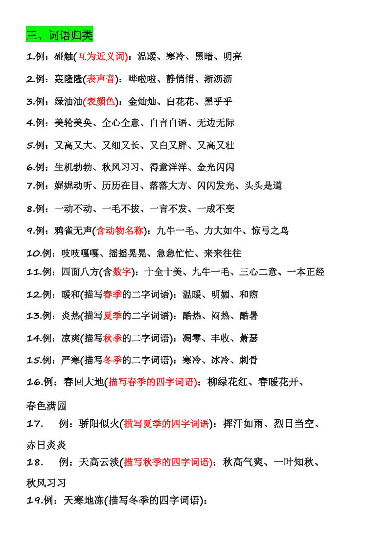 三年级上册语文期中复习知识点好创网-专注优质VIP网课 网络创业落地实操课程资源分享 – 每天更新_高质量项目输出好创网