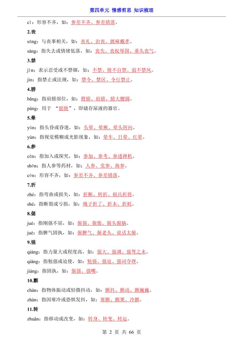 八年级上语文第4单元（知识梳理）-知识点好创网-专注优质VIP网课 网络创业落地实操课程资源分享 – 每天更新_高质量项目输出好创网