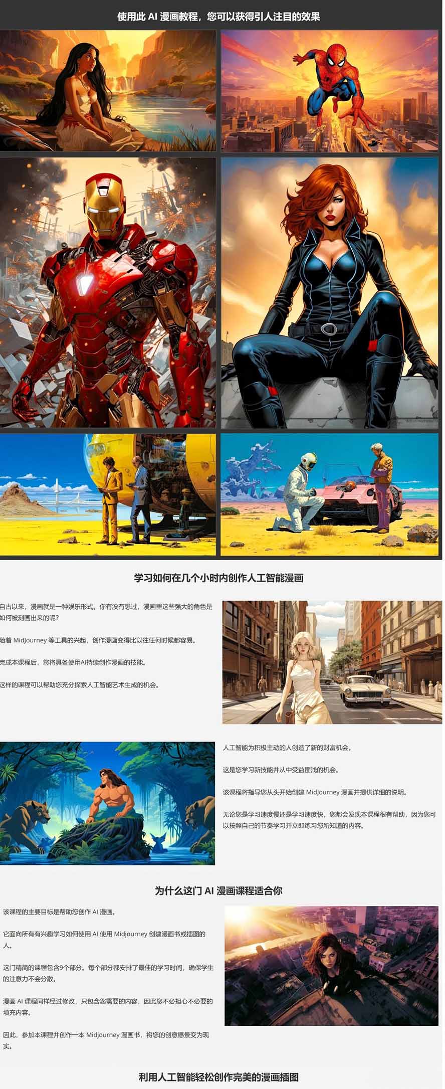 Midjourney AI漫画创作课，脚本构思、人物设计、排版合成，零基础创作完整漫画或系列插画好创网-专注优质VIP网课 网络创业落地实操课程资源分享 – 每天更新_高质量项目输出好创网